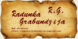 Radunka Grabundžija vizit kartica